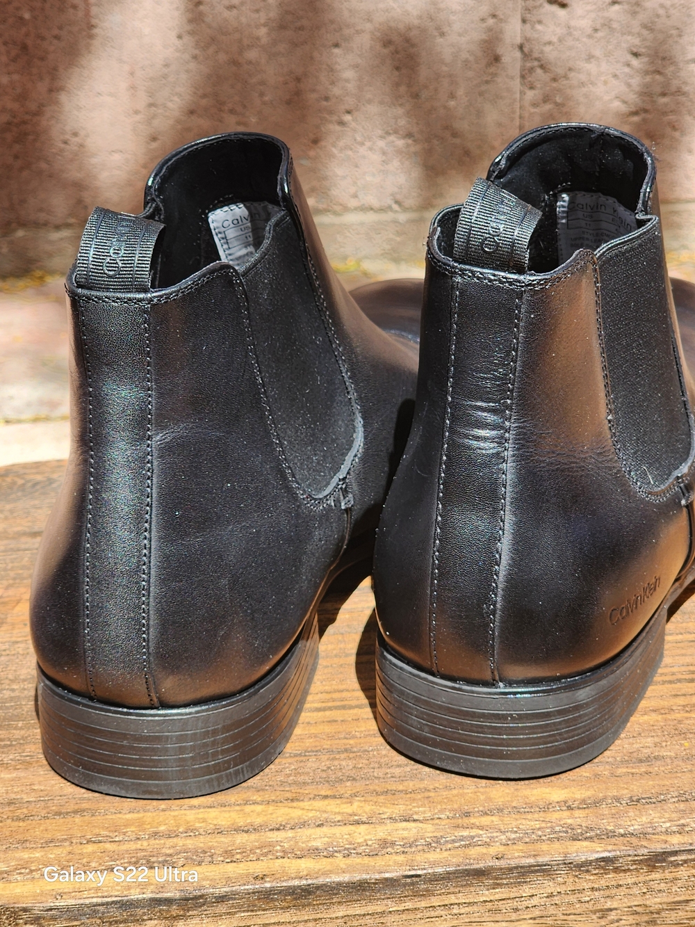 Calvin Klein Men's Donto Black Leather Chelsea Boot Size 11 - Picture 10 of 11